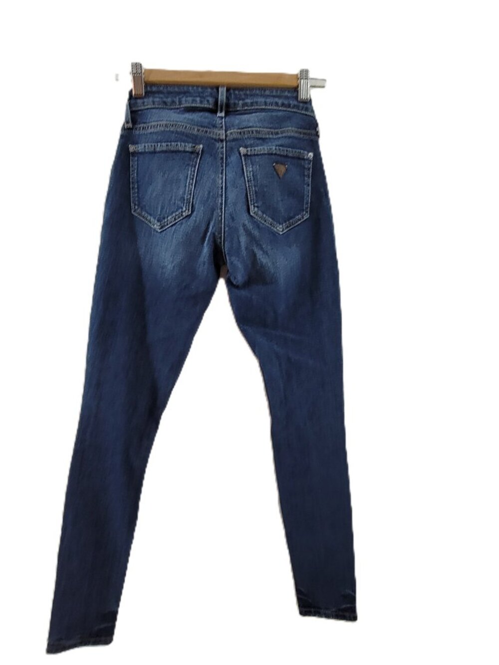 Guess Jeans Womens 24 Blue Denim Sexy Curve Skinny Stretch Studded Hardware Edgy - Picture 2 of 13